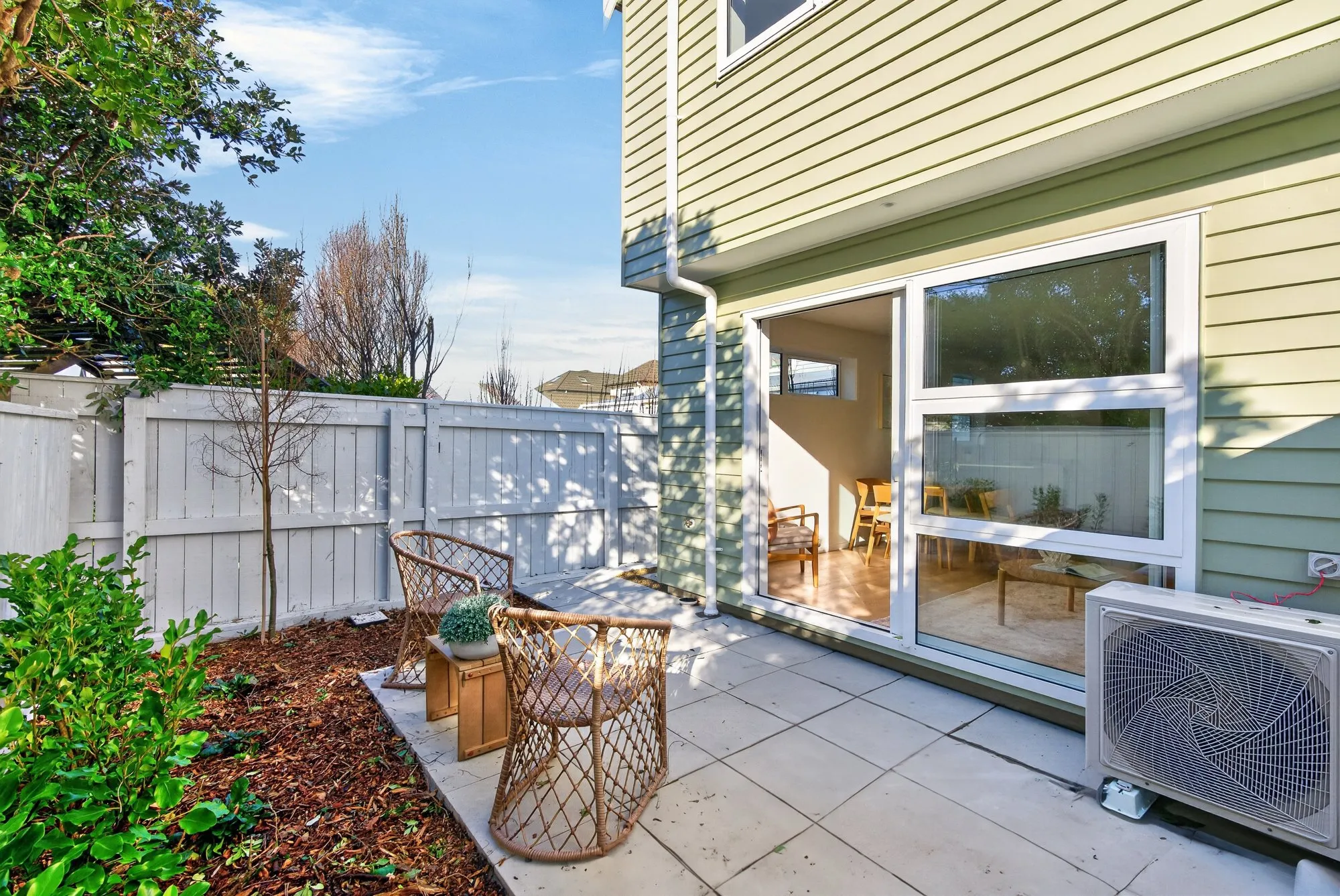 Private courtyard with outdoor seating