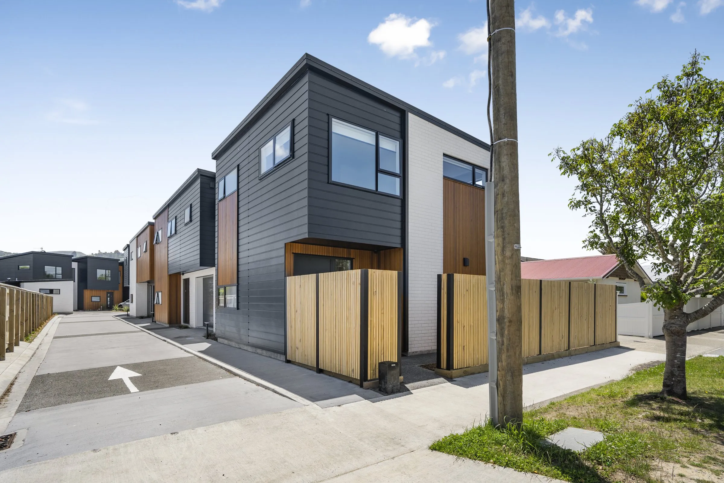 A townhouse with internal access garage